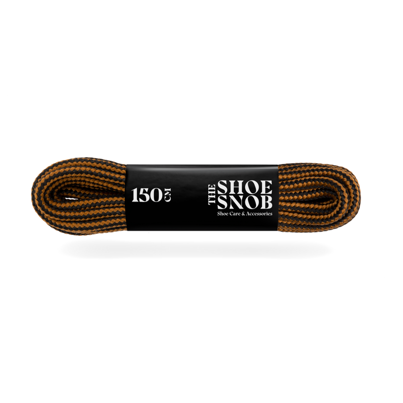 3 Pairs - 150cm Round Boot Laces - Brown/Black - The Shoe Snob