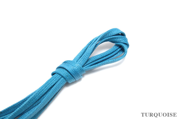 75cm Flat Waxed Dress Shoe Laces - Turquoise - The Shoe Snob