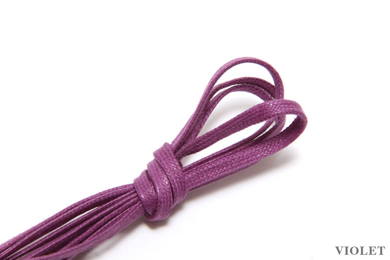 75cm Flat Waxed Dress Shoe Laces - Violet - The Shoe Snob