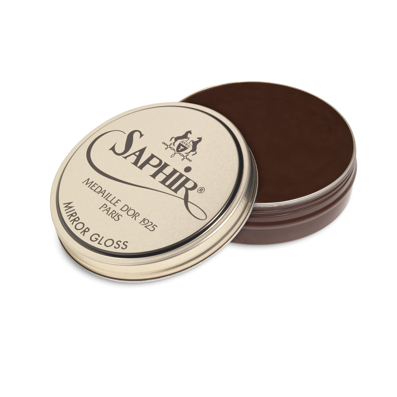 37 Medium Brown - Saphir Medaille D'Or Mirror Gloss Wax Polish 75ml - The Shoe Snob Store