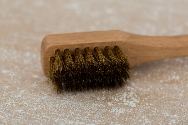 Suede Shoe Brush - Brass - The Shoe Snob